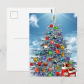 Carte Postale sapin de Noël (Devant / Derrière)