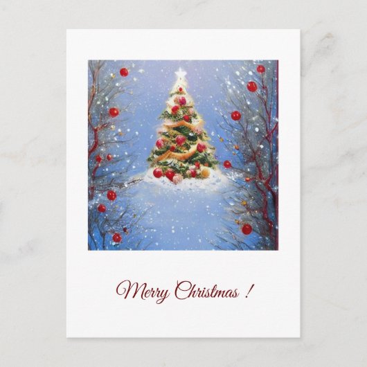 Carte Postale  Sapin de noël décoré (Devant)