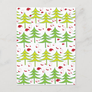 Carte Postale Sapin de Noël Hiver