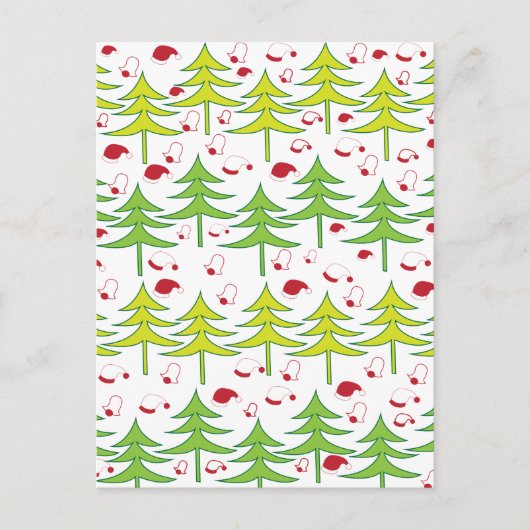 Carte Postale Sapin de Noël Hiver (Devant)