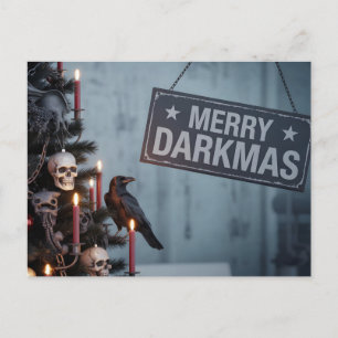 Carte Postale Sapin de Noël horrifique "Joyeux Darkmas" gothique