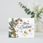 Carte Postale Sapin de Noël joyeux (Debout devant)