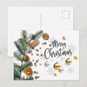 Carte Postale Sapin de Noël joyeux (Devant / Derrière)