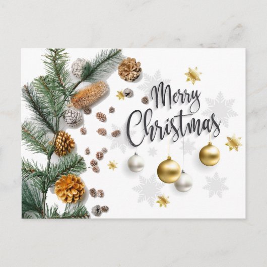 Carte Postale Sapin de Noël joyeux (Devant)