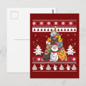 Carte Postale Sapin de Noël pour Chat (Devant / Derrière)