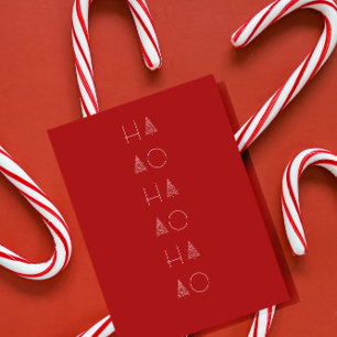 Carte Postale Sapin de Noël Scandi Minimaliste Simple Vacances