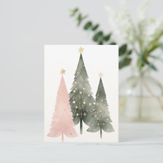 Carte Postale Sapins de Noël (Debout devant)