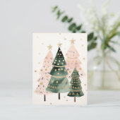 Carte Postale Sapins de Noël (Debout devant)
