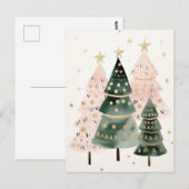 Carte Postale Sapins de Noël (Devant / Derrière)