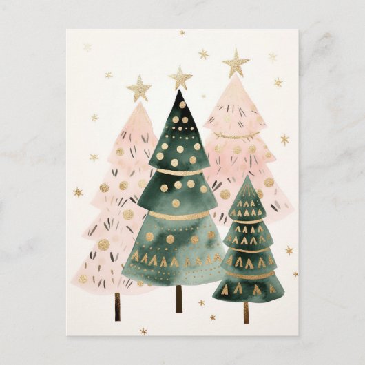 Carte Postale Sapins de Noël (Devant)