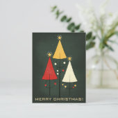 Carte Postale Sapins de Noël Abstraits (Debout devant)
