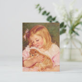 Carte Postale Sara tient un chat | Mary Cassatt (Debout devant)