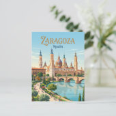 Carte Postale Saragosse, Espagne (Debout devant)