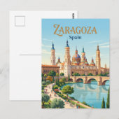 Carte Postale Saragosse, Espagne (Devant / Derrière)