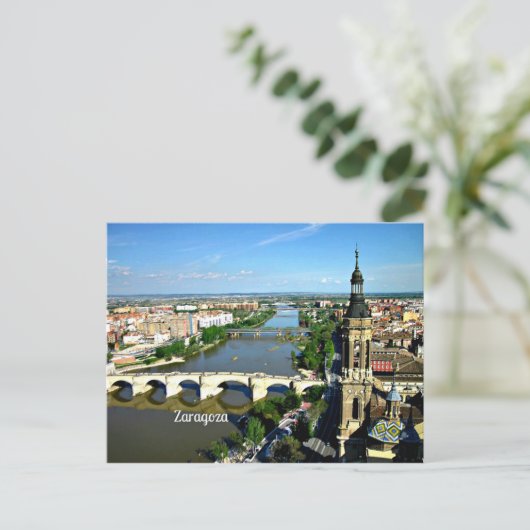 Carte Postale Saragosse, Espagne - vue panoramique (Debout devant)