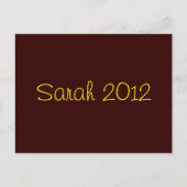 Carte Postale Sarah 2012 (Devant)