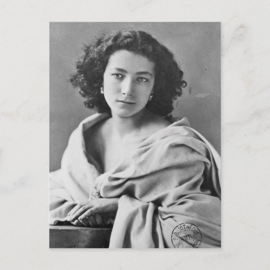 Carte Postale Sarah Bernhardt en costume, vers 1860 (Devant)