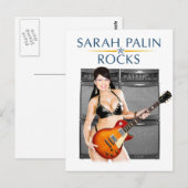 Carte postale Sarah Palin Rocks (Devant / Derrière)