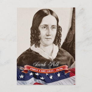 Carte Postale Sarah Polk, Première Dame des Etats-Unis