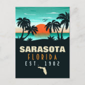Carte Postale Sarasota Floride Tropical Retro Sunset Souvenirs (Devant)