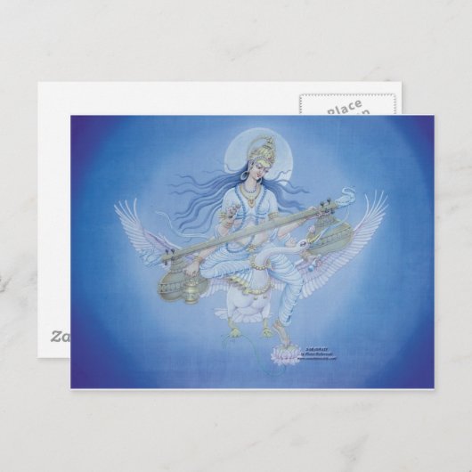 Carte Postale Saraswati (Devant / Derrière)