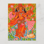 CARTE POSTALE SARASWATI HINDU GODDESS OF LEARNING TANJORE (Devant)