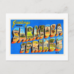Carte Postale Saratoga Springs New York NY Vieux souvenir de voy