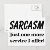 Carte Postale Sarcasme (Devant / Derrière)