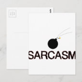 Carte Postale Sarcasme bombardée (Devant / Derrière)