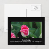 Carte Postale Sarcasme : le parfait substitut au bonheur (Devant / Derrière)