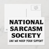 Carte Postale Sarcasme national (Devant / Derrière)
