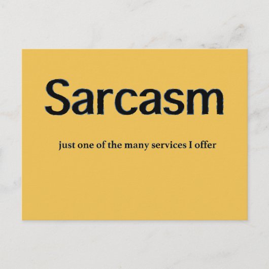 Carte Postale Sarcasme Services (Devant)