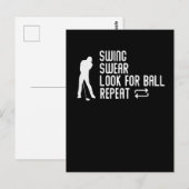 Carte Postale Sarcastic Golf Plaisanterie Golf Course Humour Gol (Devant / Derrière)