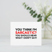 Carte Postale Sarcastique (Debout devant)