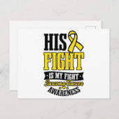 Carte Postale Sarcoma Cancer Chemise Sa Lutte Mon Combat (Devant / Derrière)