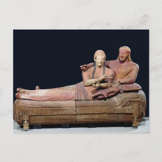 Carte Postale Sarcophage d'un couple marié, 525-500 avant J.-C. (Devant)