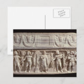 Carte Postale Sarcophage représentant le défunt (Devant / Derrière)