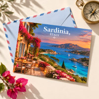 Sardaigne Italie Coucher de Soleil Baie Turquoise