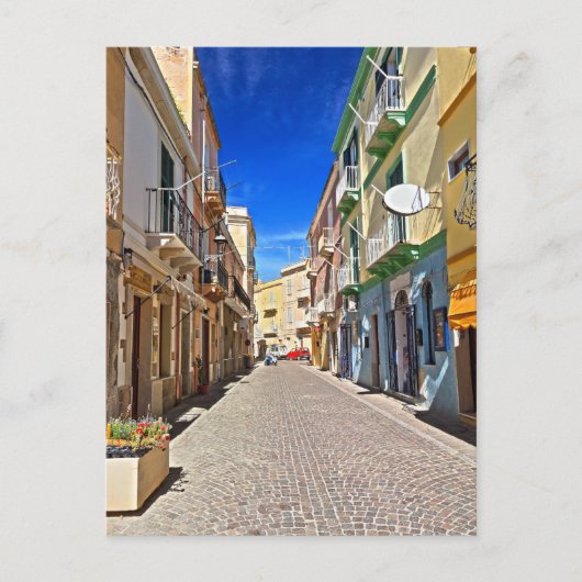 Carte Postale Sardaigne - rue principale de Carloforte (Devant)