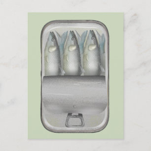 Carte Postale Sardines dans une boîte