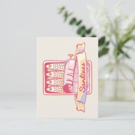 Carte Postale Sardines dans une boîte (Debout devant)