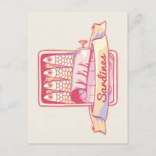 Carte Postale Sardines dans une boîte