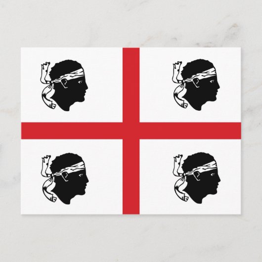 Carte Postale sardinia drapeau italie île ethnique (Devant)