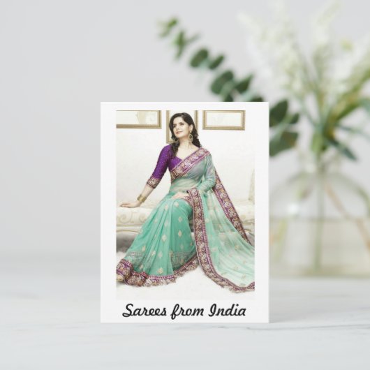 Carte Postale Sarees d'Inde (Debout devant)