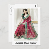 Carte Postale Sarees d'Inde (Devant / Derrière)
