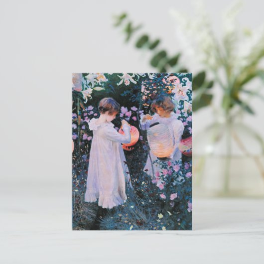 Carte Postale Sargent - Carnation, Lily, Lily Rose (Debout devant)