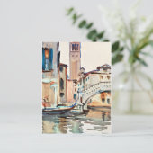 Carte Postale Sargent - Un pont et un Campanile, Venise, (Debout devant)