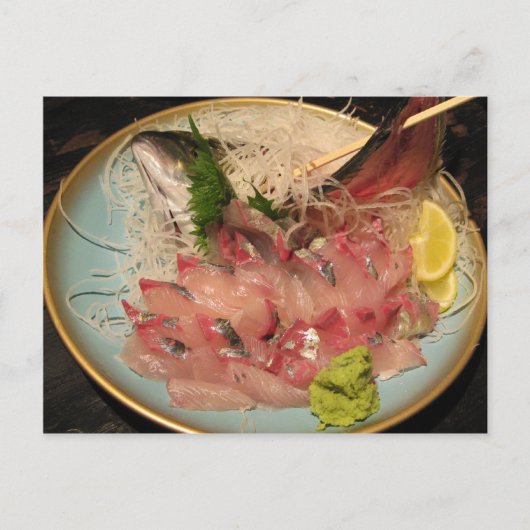 Carte Postale Sashimi 刺 身 ... Nourriture japonaise (Devant)