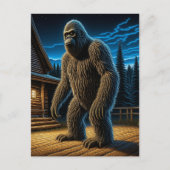 Carte Postale Sasquatch devant le Cabine en bois (Devant)