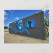Carte Postale Sasquatch en bleu (Devant)
